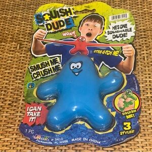 JA-RU Squish Dude Color Blue Smush Me Crush Me Squishable 2018 Stress Reliever.